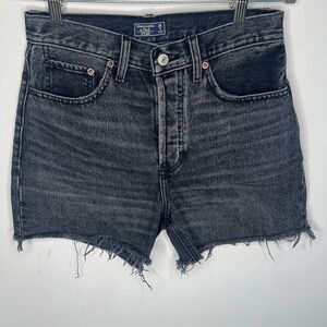 Abercrombie & Fitch Black Denim Cutoff Shorts